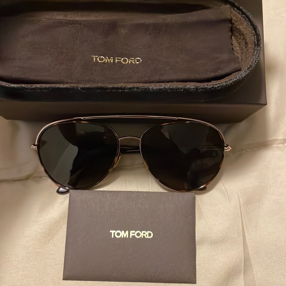 TOM FORM BROWN/GOLD HARDWARE